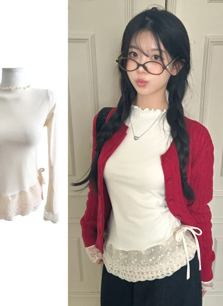 メロウネックアシメフリルヘムTシャツ | creamsugar | 詳細画像4